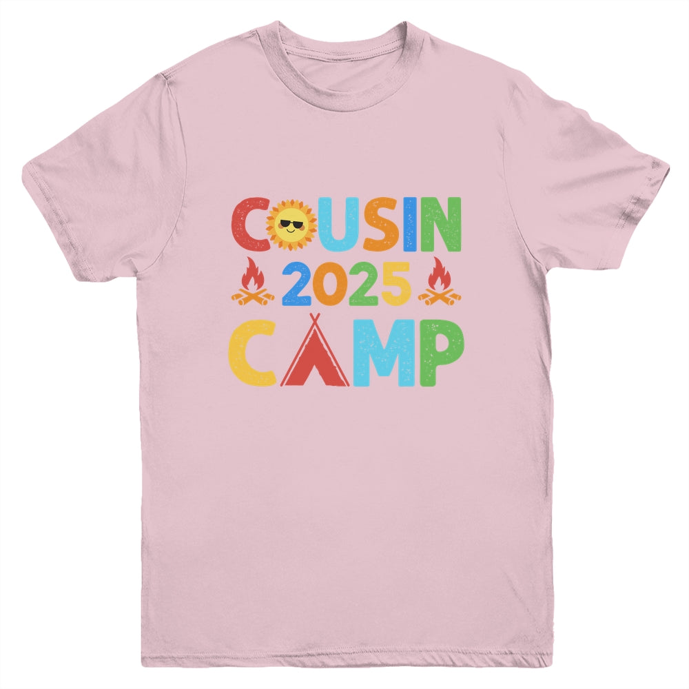 Cousin Camp 2025 Camping Crew Summer Vacation Cousin Youth Shirt | siriusteestore