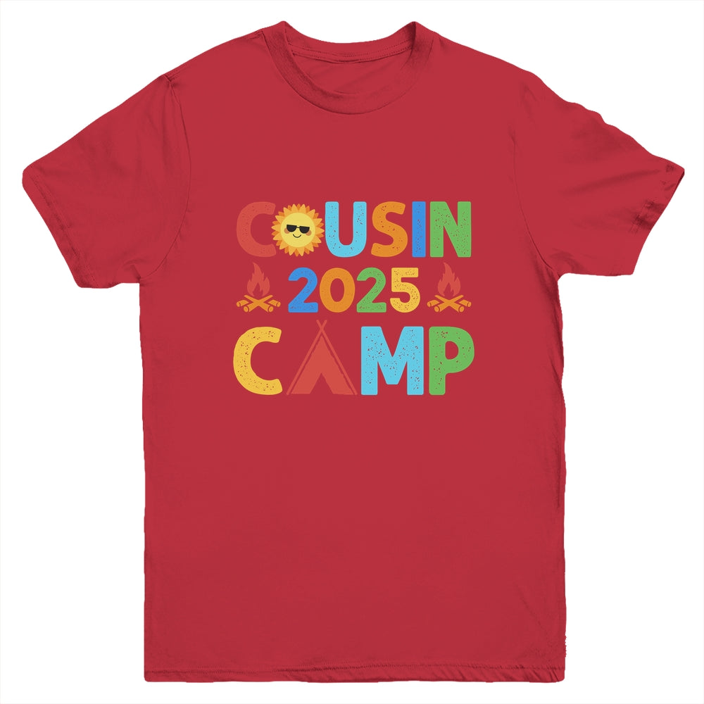 Cousin Camp 2025 Camping Crew Summer Vacation Cousin Youth Shirt | siriusteestore