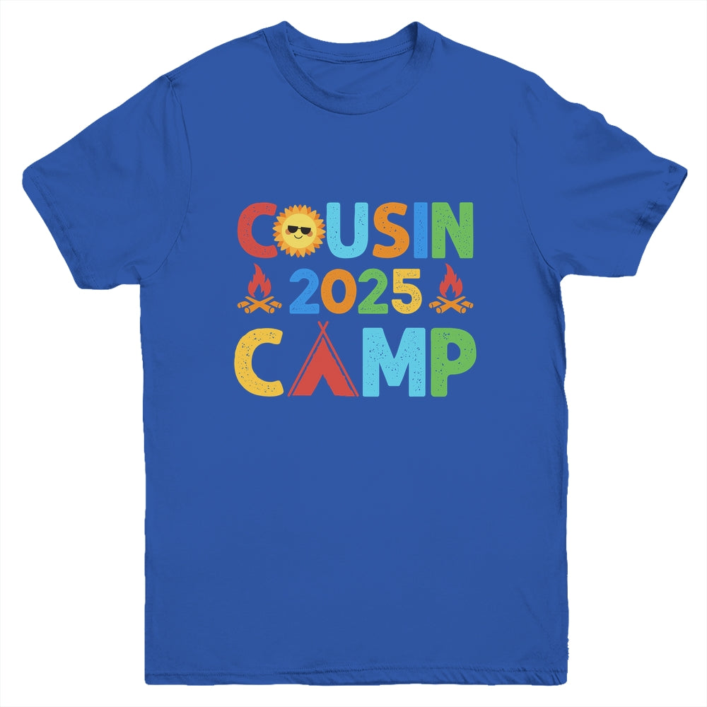 Cousin Camp 2025 Camping Crew Summer Vacation Cousin Youth Shirt | siriusteestore