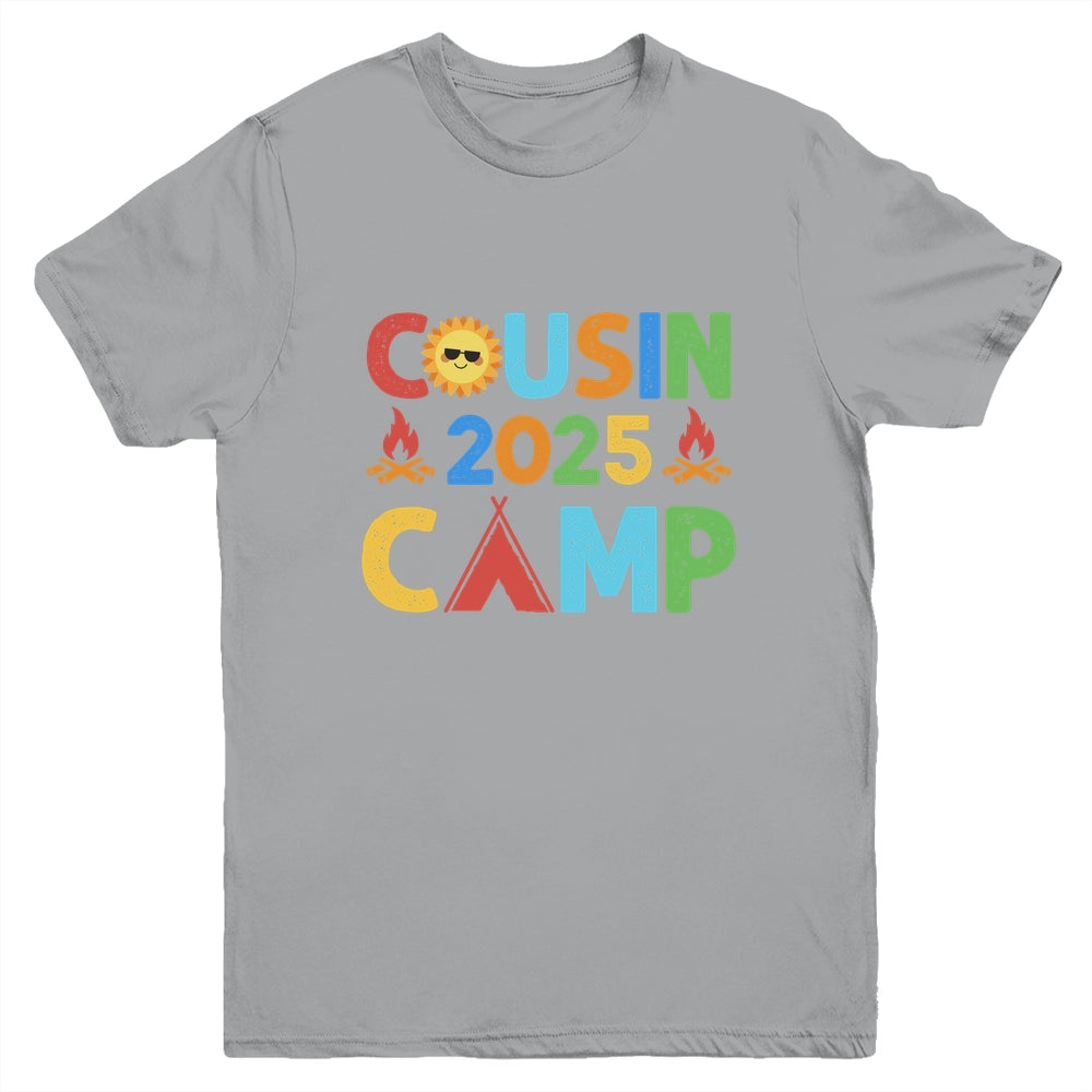 Cousin Camp 2025 Camping Crew Summer Vacation Cousin Youth Shirt | siriusteestore