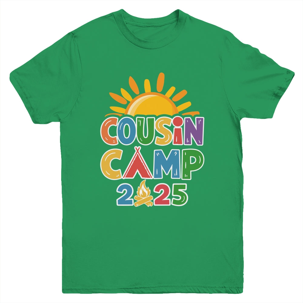 Cousin Camp 2025 Family Vacation Summer Camping Crew Youth Shirt | siriusteestore