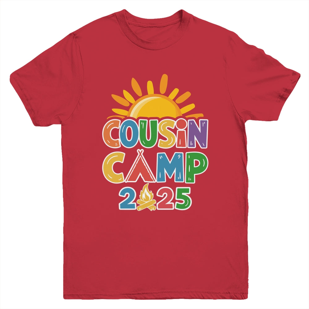Cousin Camp 2025 Family Vacation Summer Camping Crew Youth Shirt | siriusteestore