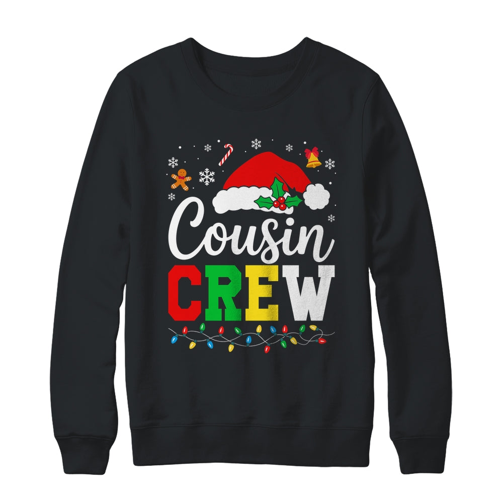 Cousin Crew Christmas Xmas Lights Family Matching Men Women Shirt & Sweatshirt | siriusteestore