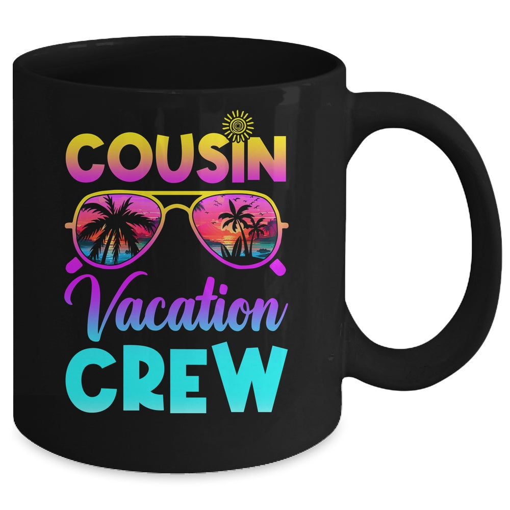 Cousin Crew Family Vacation Summer Beach Cruise Sunglasses Mug | siriusteestore