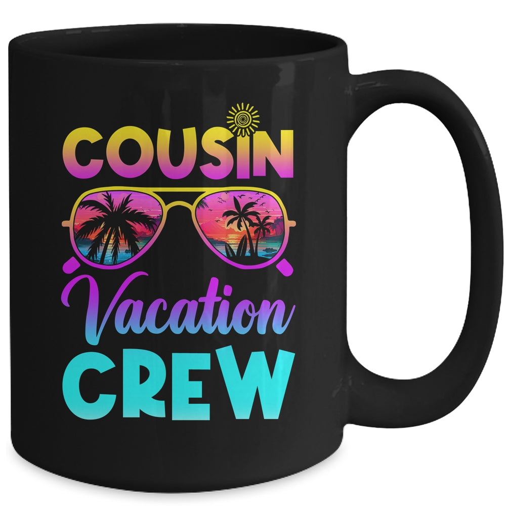Cousin Crew Family Vacation Summer Beach Cruise Sunglasses Mug | siriusteestore