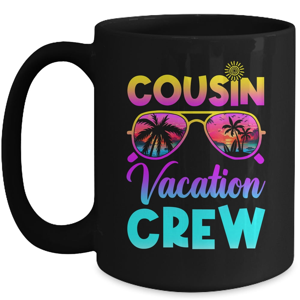 Cousin Crew Family Vacation Summer Beach Cruise Sunglasses Mug | siriusteestore