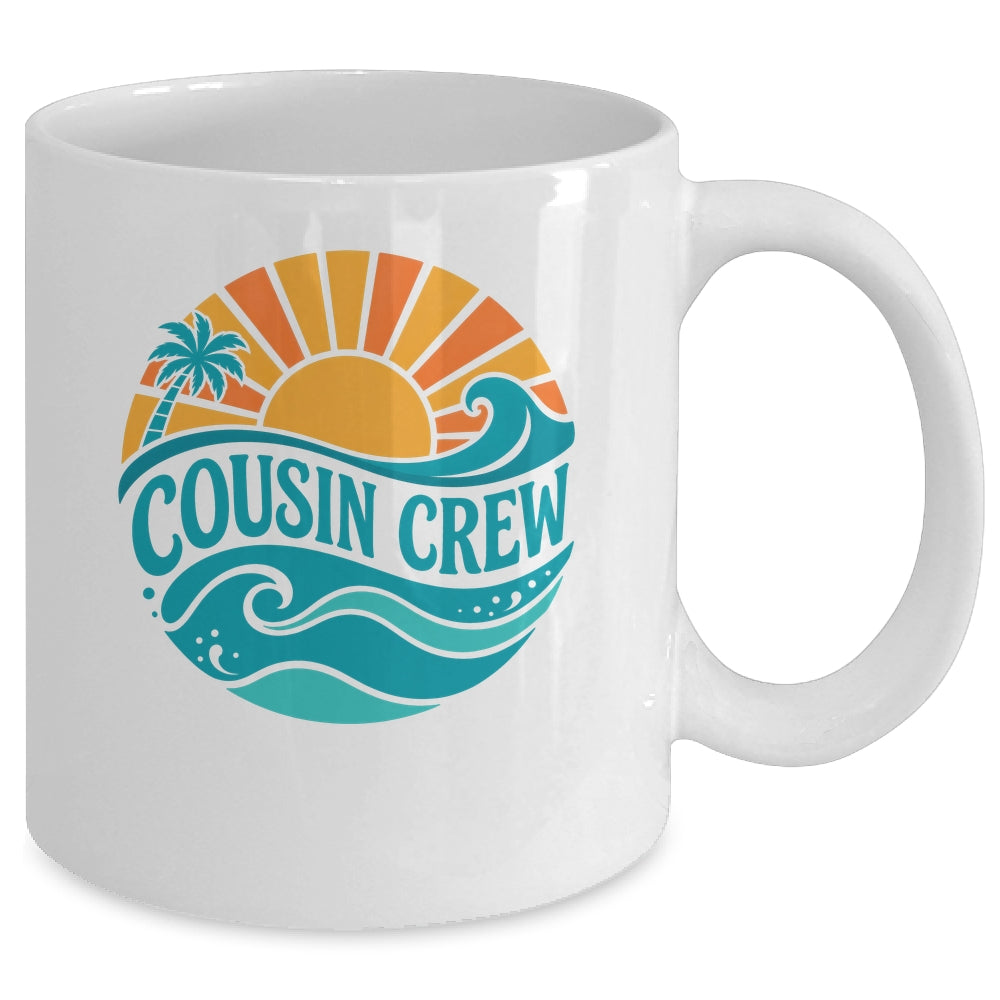 Cousin Crew Vintage Sunset Ocean Wave Cruising Summer Trip Mug | siriusteestore