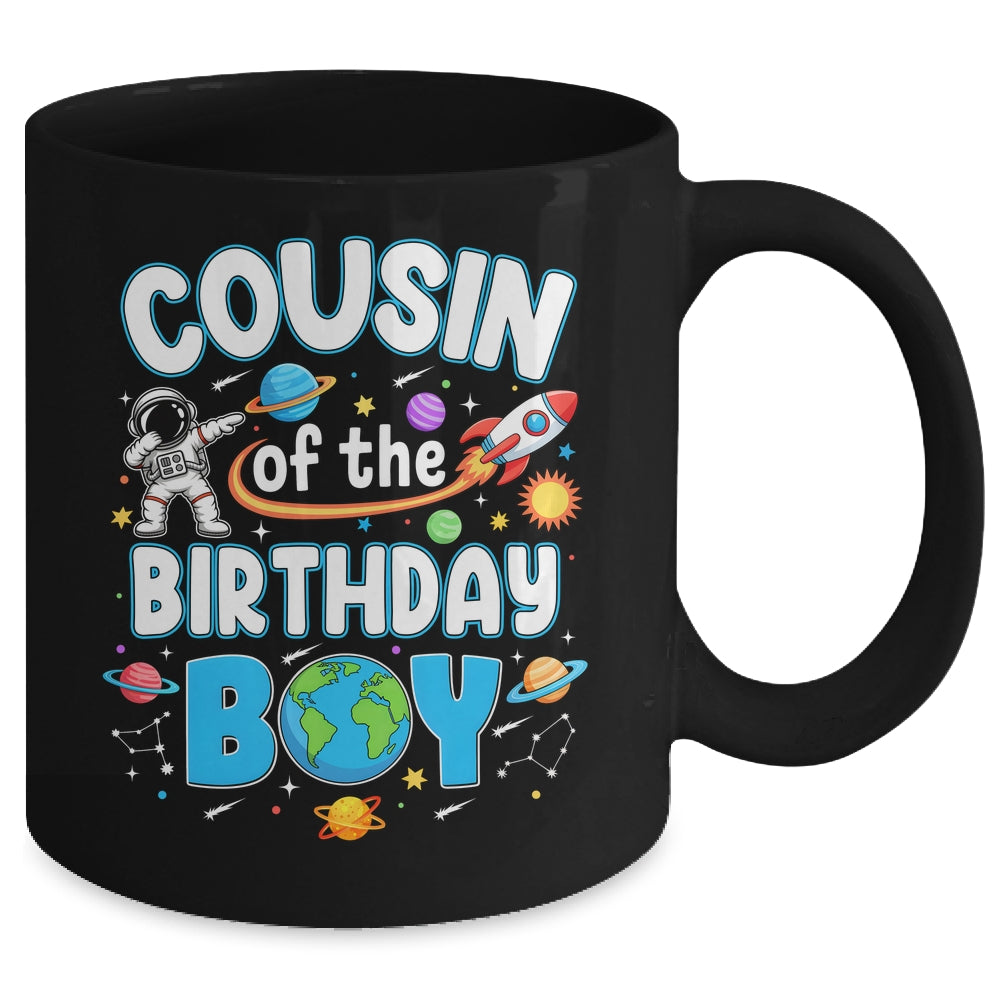 Cousin Of The Birthday Boy Astronaut Family Space Planets Mug | siriusteestore
