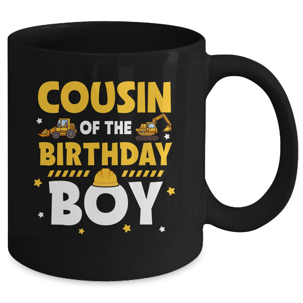 Cousin Of The Birthday Boy Construction Worker Family Party Mug | siriusteestore