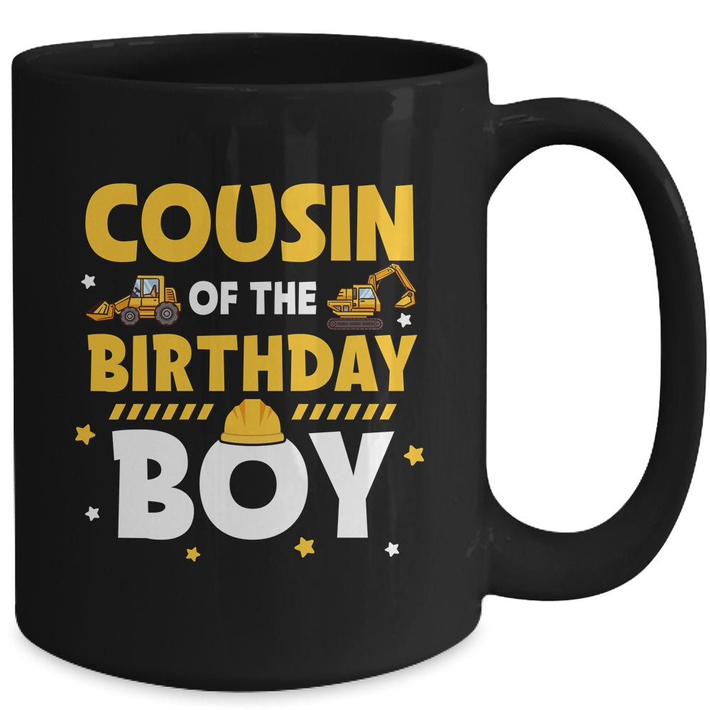 Cousin Of The Birthday Boy Construction Worker Family Party Mug | siriusteestore