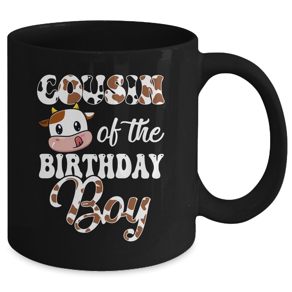 Cousin Of The Birthday Boy Cow Farm 1st Birthday Boy Mug | siriusteestore