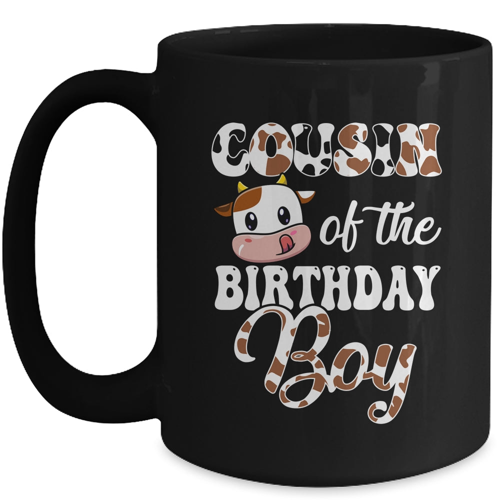 Cousin Of The Birthday Boy Cow Farm 1st Birthday Boy Mug | siriusteestore