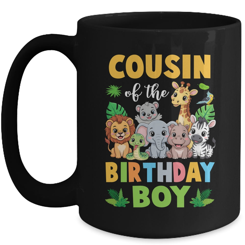 Cousin Of The Birthday Boy Kids Safari Jungle Animal Mug | siriusteestore