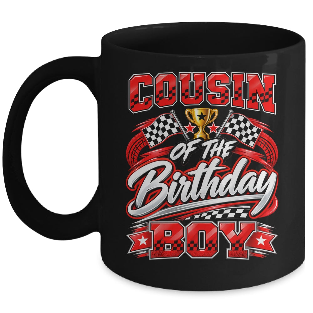 Cousin Of The Birthday Boy Race Car Family Pit Crew Mug | siriusteestore