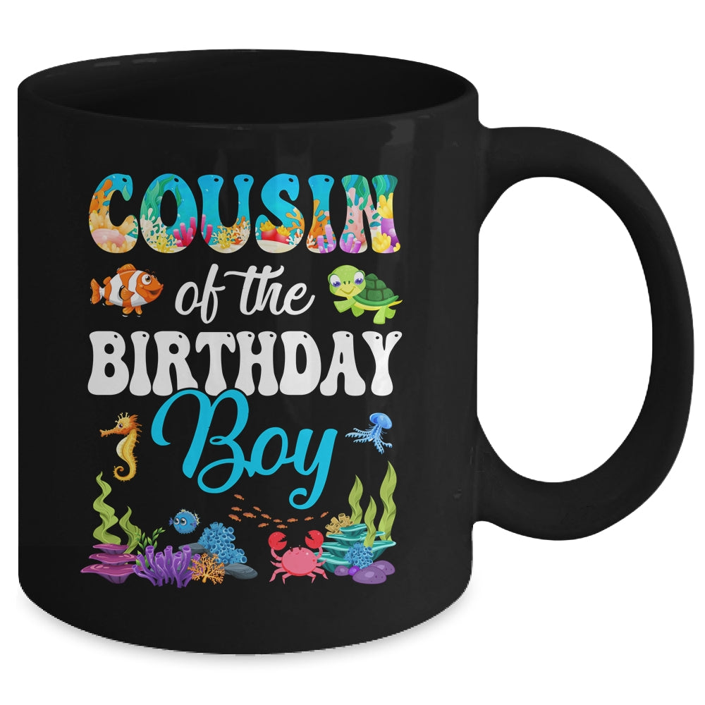 Cousin Of The Birthday Boy Sea Fish Ocean Aquarium Party Mug | siriusteestore