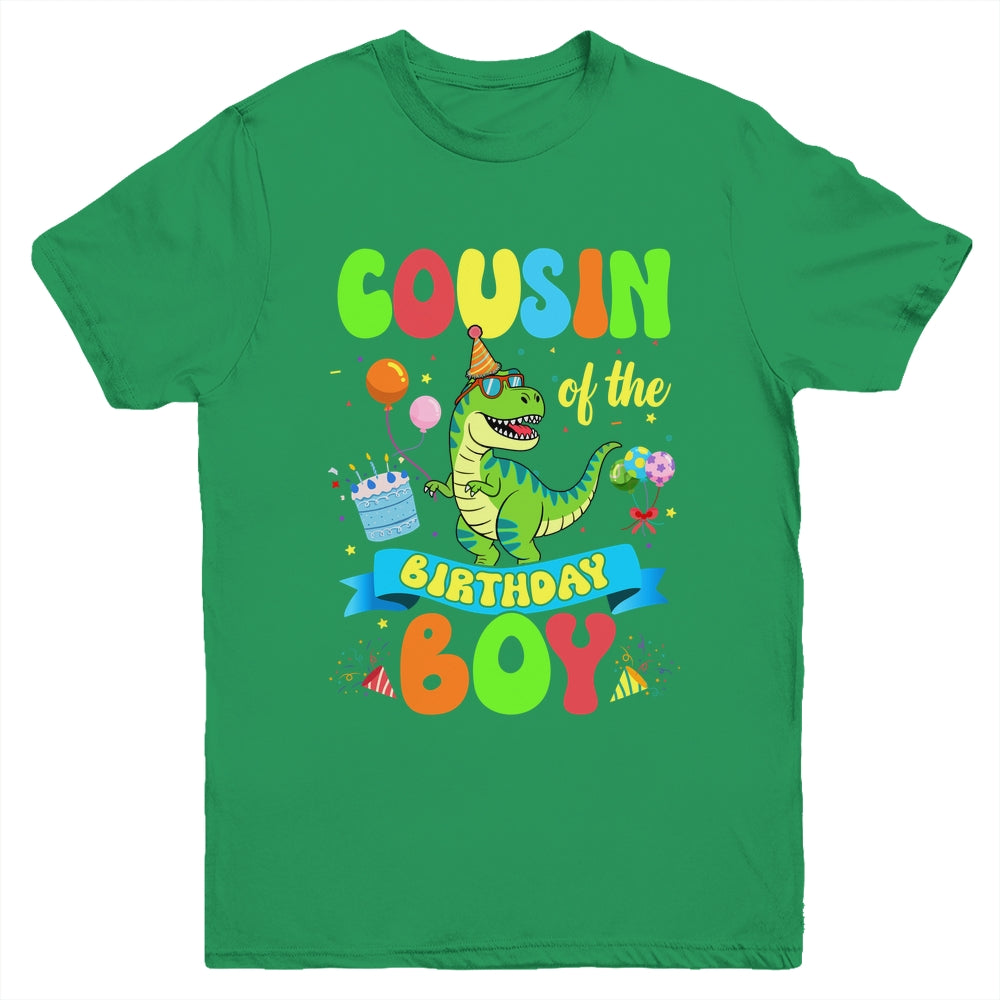 Cousin Of The Birthday Boy TRex Dinosaur Birthday Family Youth Shirt | siriusteestore