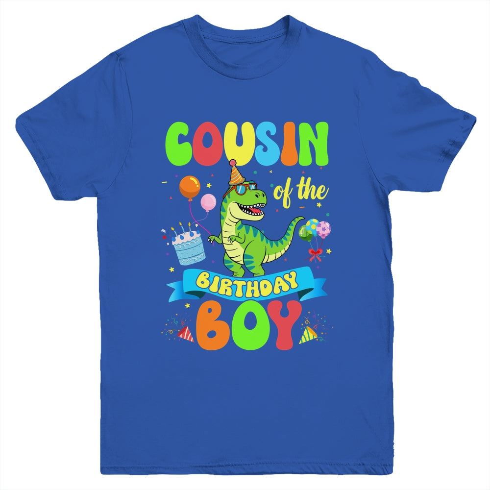 Cousin Of The Birthday Boy TRex Dinosaur Birthday Family Youth Shirt | siriusteestore