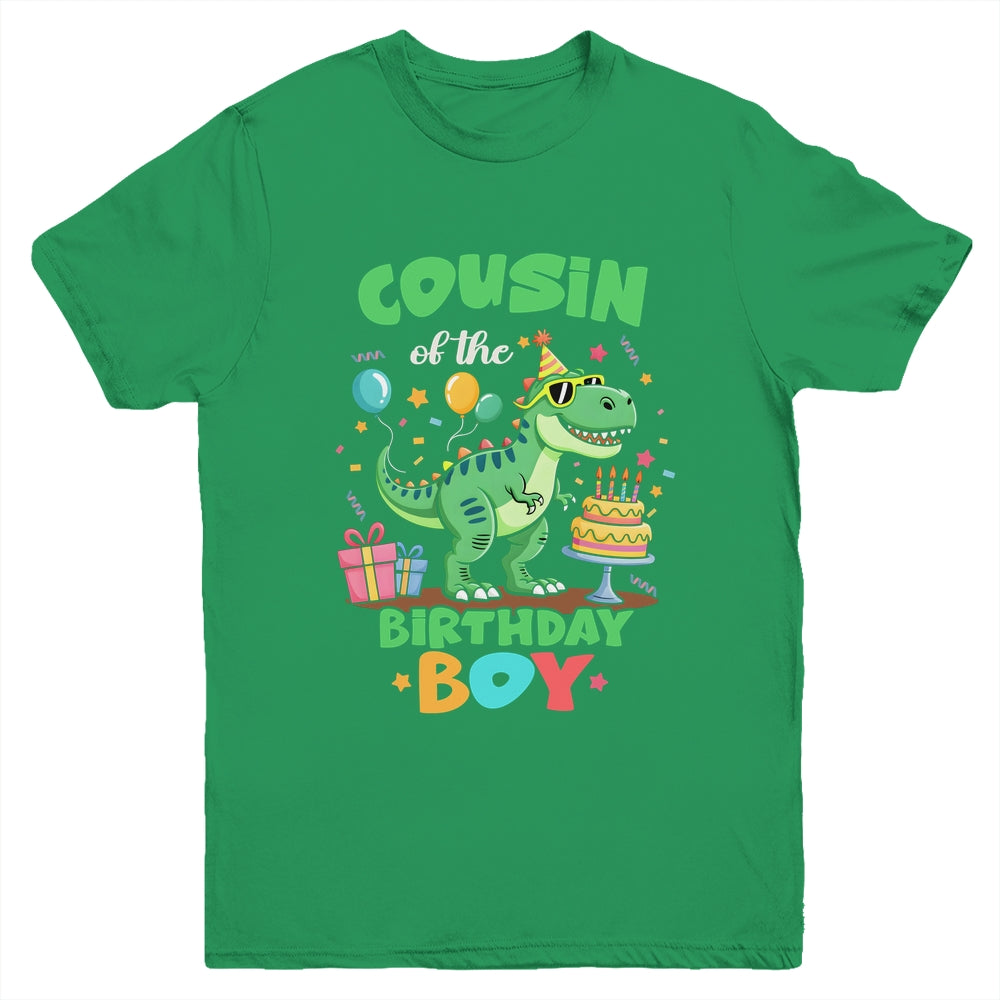Cousin Of The Birthday Boy T Rex Dinosaur Family Party Youth Shirt | siriusteestore