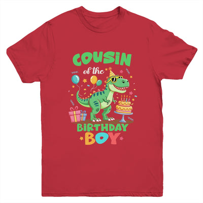 Cousin Of The Birthday Boy T Rex Dinosaur Family Party Youth Shirt | siriusteestore