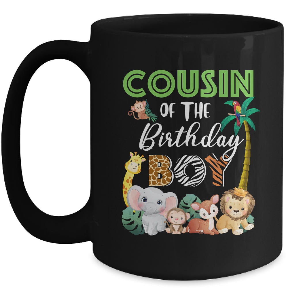 Cousin Of The Birthday Boy Wild Zoo Theme Safari Party Mug | siriusteestore