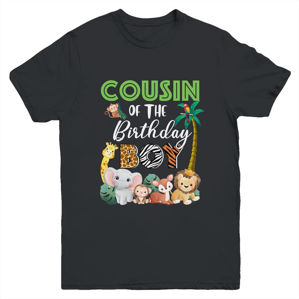 Cousin Of The Birthday Boy Wild Zoo Theme Safari Party Youth Shirt | siriusteestore