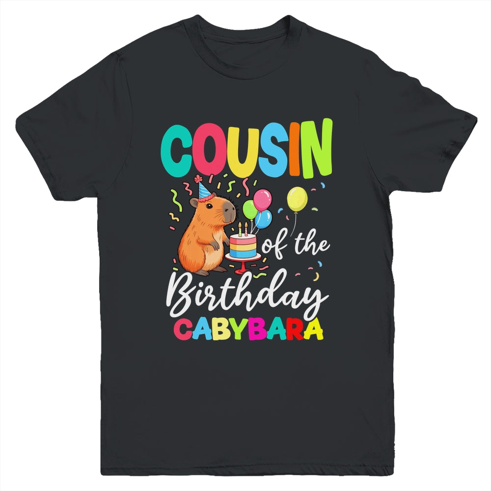 Cousin Of The Birthday Capybara Girl Bday Party Family Youth Shirt | siriusteestore