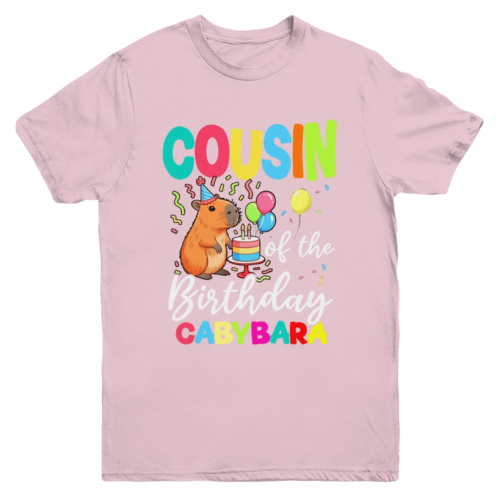 Cousin Of The Birthday Capybara Girl Bday Party Family Youth Shirt | siriusteestore