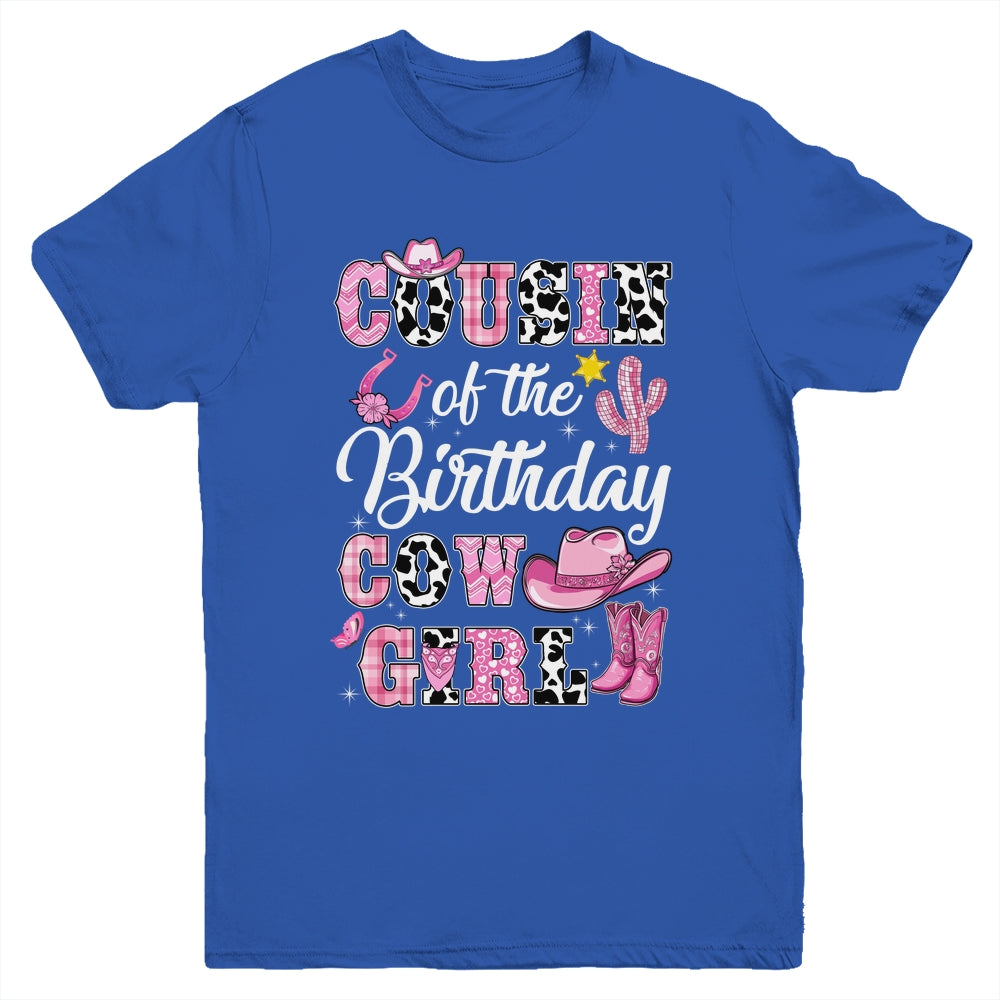Cousin Of The Birthday Cow Girl Western Cowgirl 1st Birthday Youth Shirt | siriusteestore