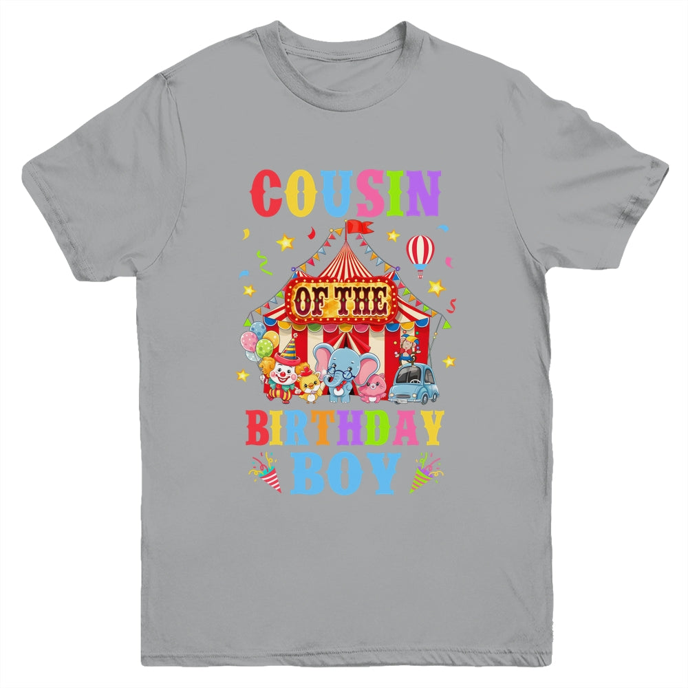 Cousin Of The Birthday For Boy Circus Carnival Theme Party Youth Shirt | siriusteestore