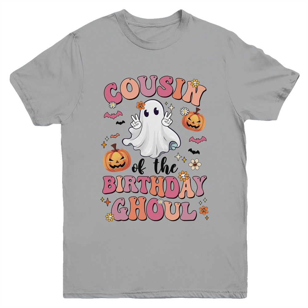 Cousin Of The Birthday Ghoul Halloween Bday Boys Girls Ghost Youth Shirt | siriusteestore