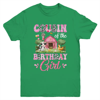 Cousin Of The Birthday Girl 1st Birthday Cow Farm Family Youth Shirt | siriusteestore