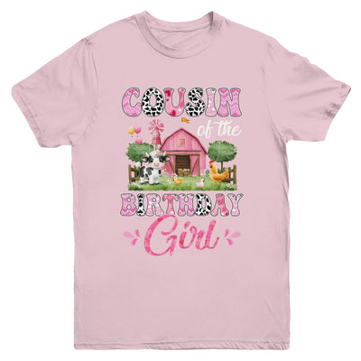 Cousin Of The Birthday Girl 1st Birthday Cow Farm Family Youth Shirt | siriusteestore