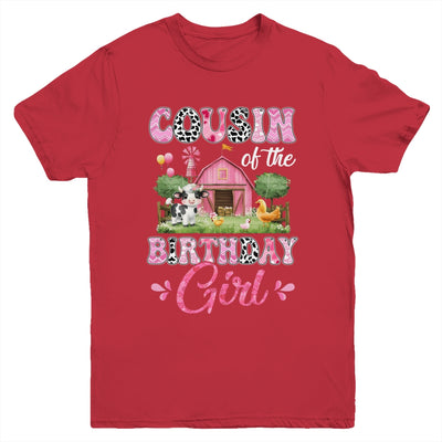 Cousin Of The Birthday Girl 1st Birthday Cow Farm Family Youth Shirt | siriusteestore