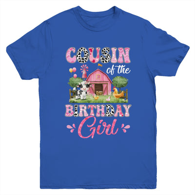 Cousin Of The Birthday Girl 1st Birthday Cow Farm Family Youth Shirt | siriusteestore