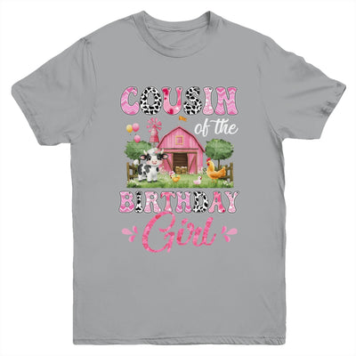 Cousin Of The Birthday Girl 1st Birthday Cow Farm Family Youth Shirt | siriusteestore