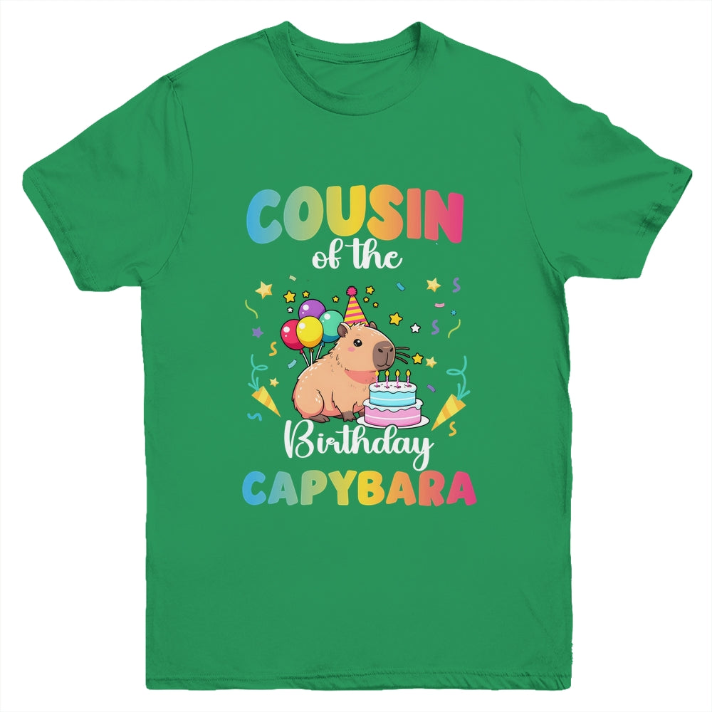 Cousin Of The Birthday Girl Capybara Bday Party Family Youth Shirt | siriusteestore