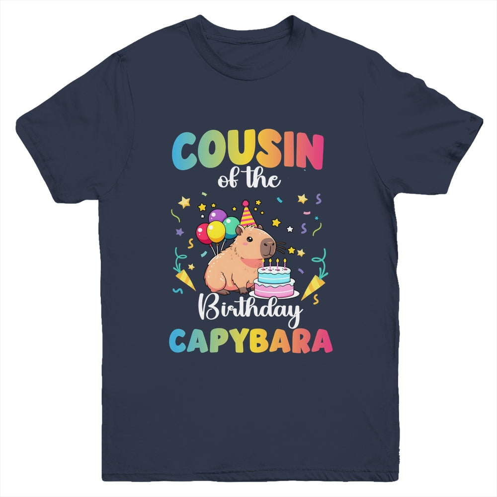 Cousin Of The Birthday Girl Capybara Bday Party Family Youth Shirt | siriusteestore