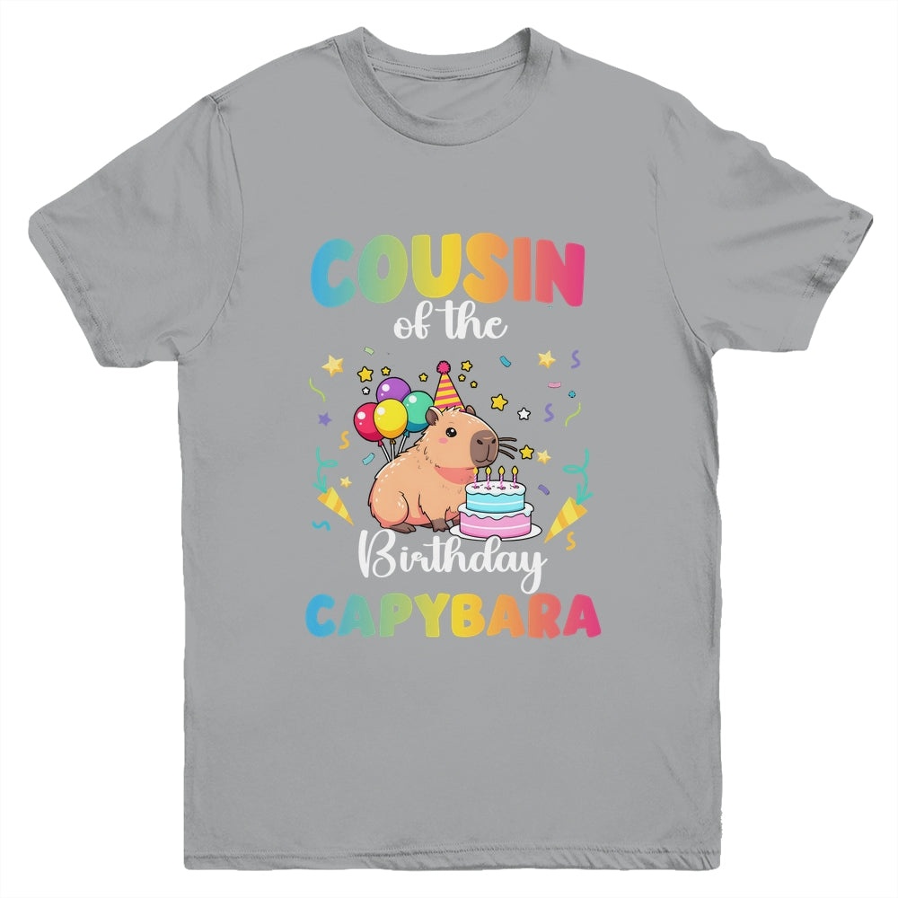 Cousin Of The Birthday Girl Capybara Bday Party Family Youth Shirt | siriusteestore