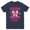 Cousin Of The Birthday Girl Coquette Bow Matching Family Youth Shirt | siriusteestore