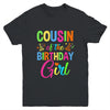 Cousin Of The Birthday Girl Glows Retro 80's Party Family Youth Shirt | siriusteestore