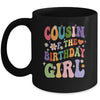 Cousin Of The Birthday Girl Groovy Party 1st Birthday Girl Mug | siriusteestore
