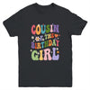 Cousin Of The Birthday Girl Groovy Party 1st Birthday Girl Youth Shirt | siriusteestore