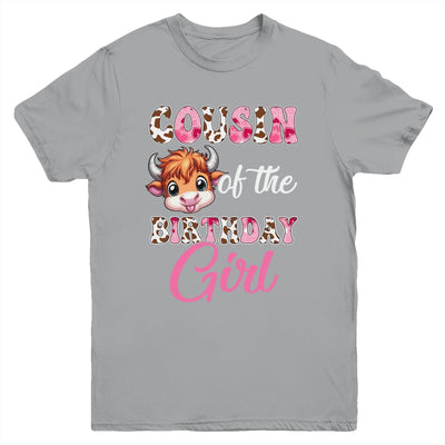 Cousin Of The Birthday Girl Highland Cow Farm 1st Birthday Youth Shirt | siriusteestore
