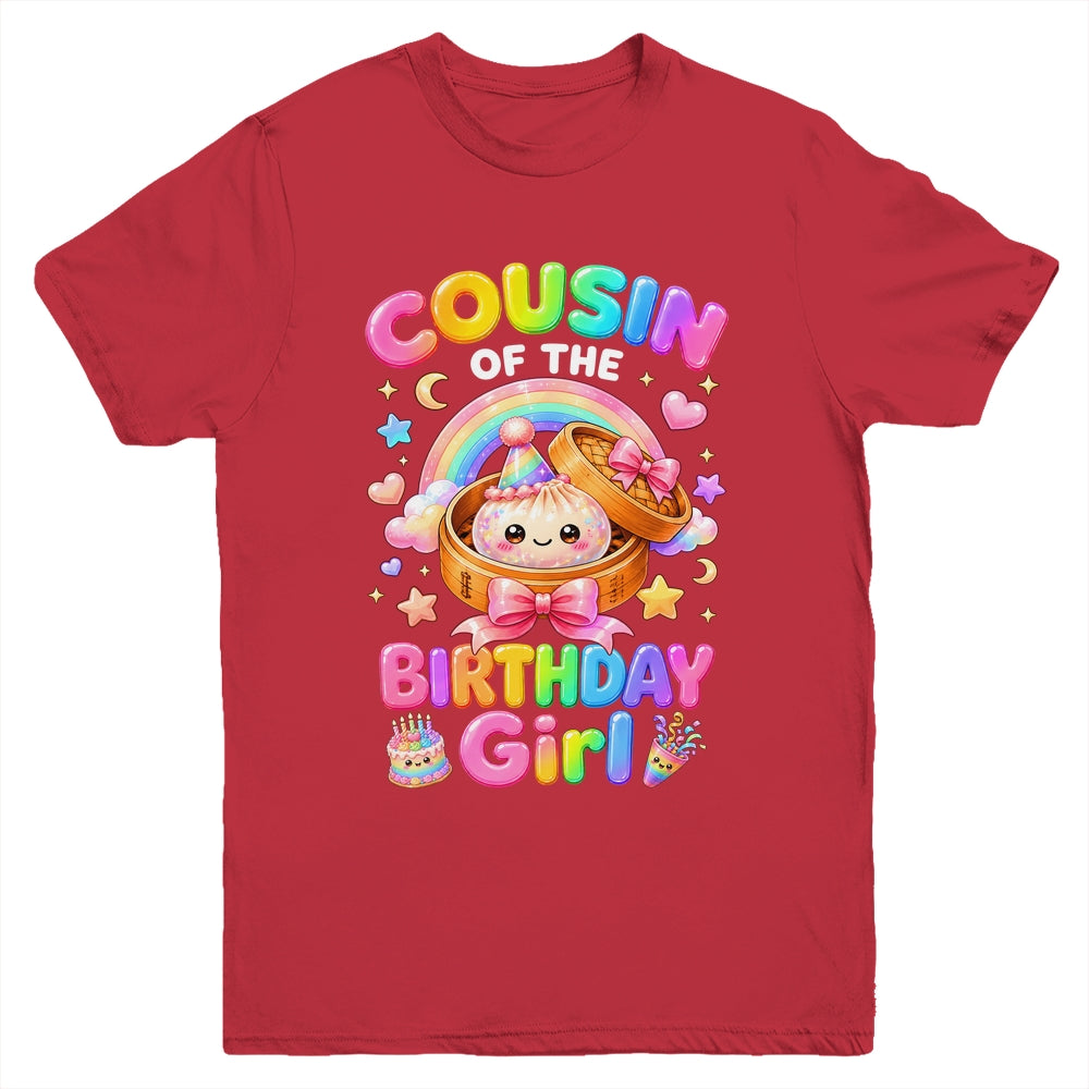 Cousin Of The Birthday Girl Kawaii Dumpling Squishy Family Youth Shirt | siriusteestore