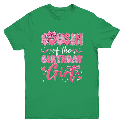 Cousin Of The Birthday Girl Pink Coquette Bow Family Youth Shirt | siriusteestore