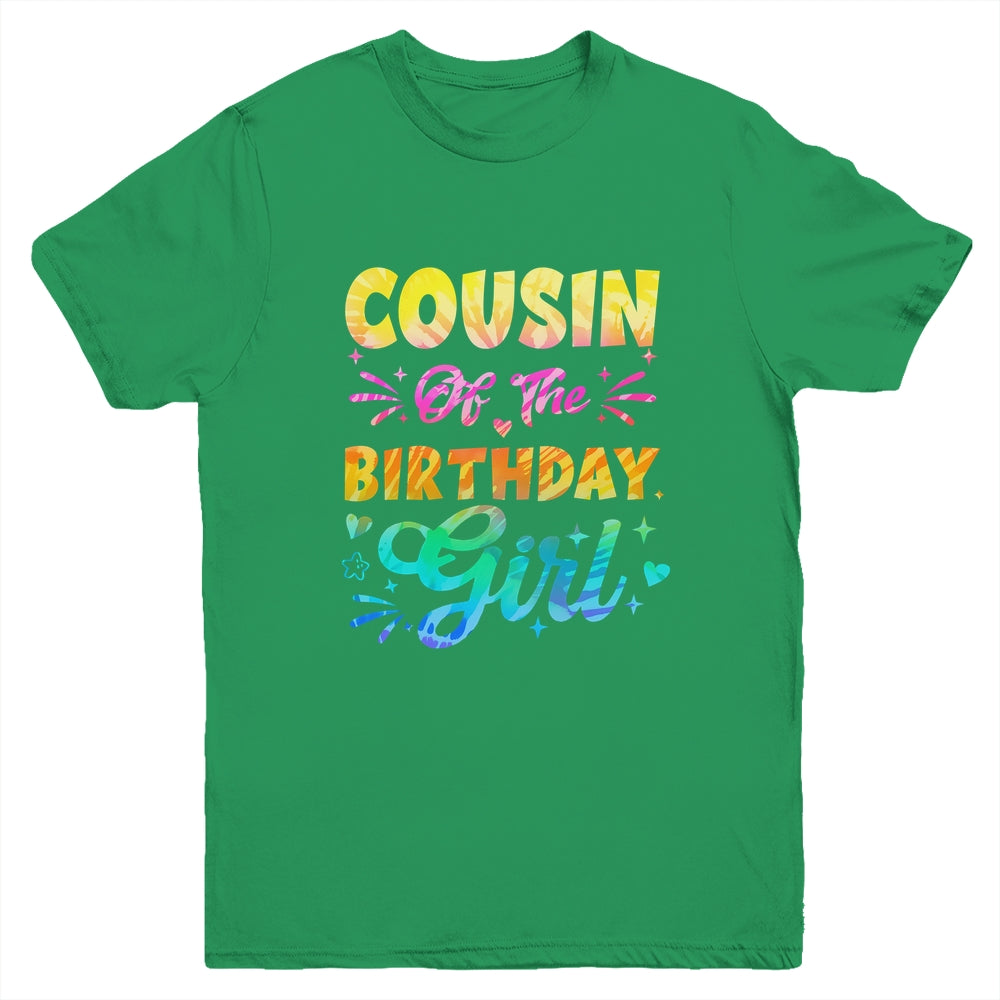 Cousin Of The Birthday Girl Tie Dye 1st Birthday Family Youth Shirt | siriusteestore