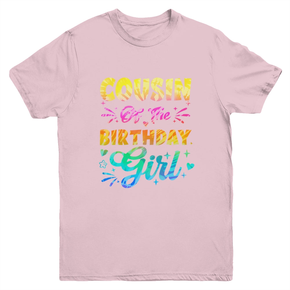 Cousin Of The Birthday Girl Tie Dye 1st Birthday Family Youth Shirt | siriusteestore