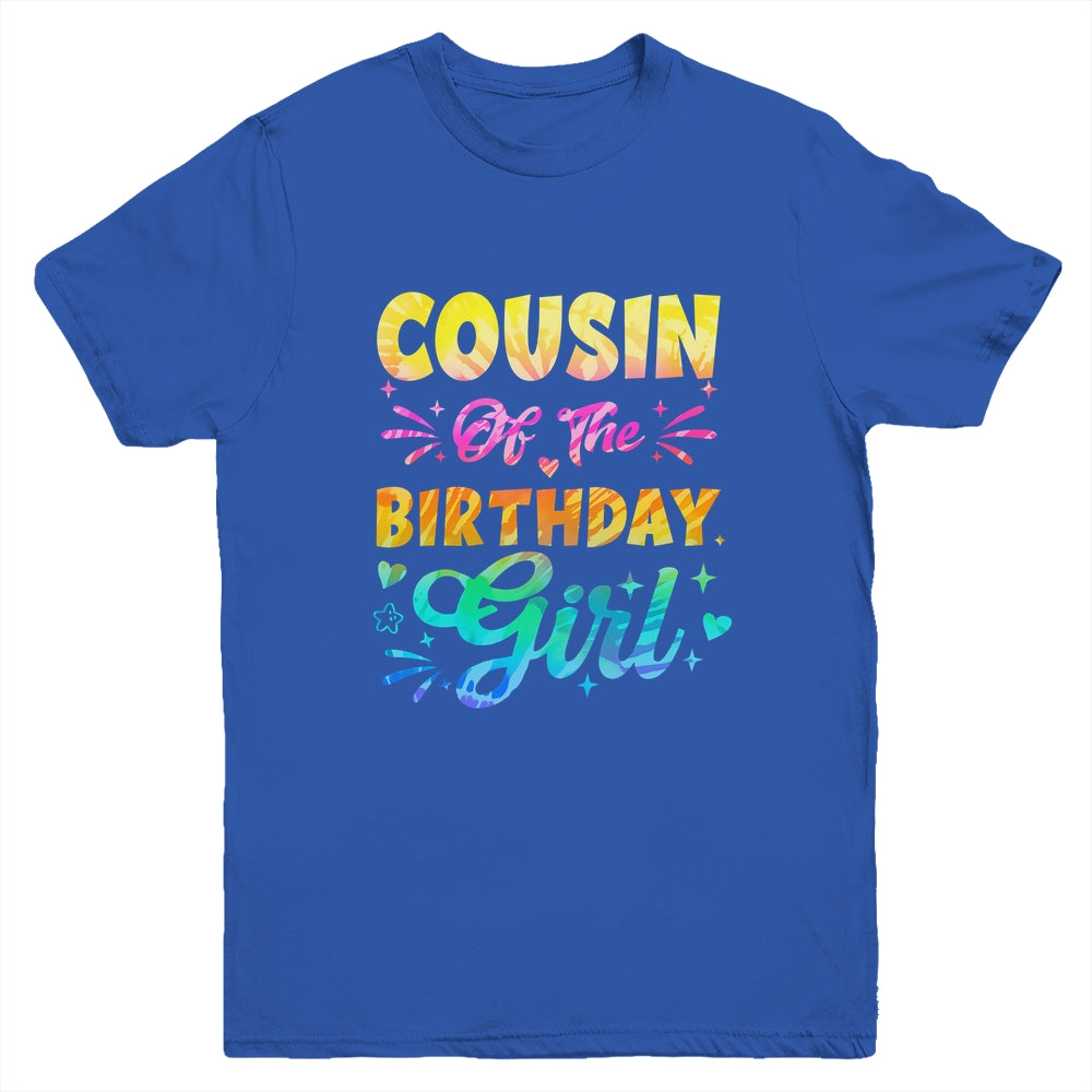 Cousin Of The Birthday Girl Tie Dye 1st Birthday Family Youth Shirt | siriusteestore