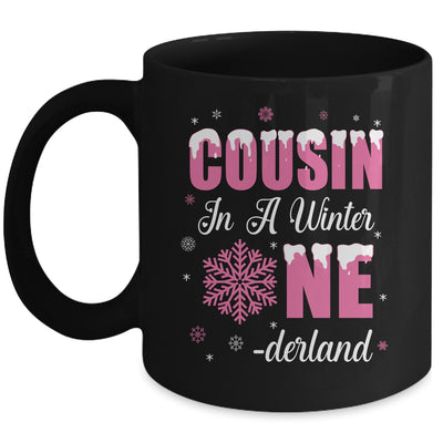 Cousin Of The Birthday Girl Winter Onederland 1st Birthday Mug | siriusteestore