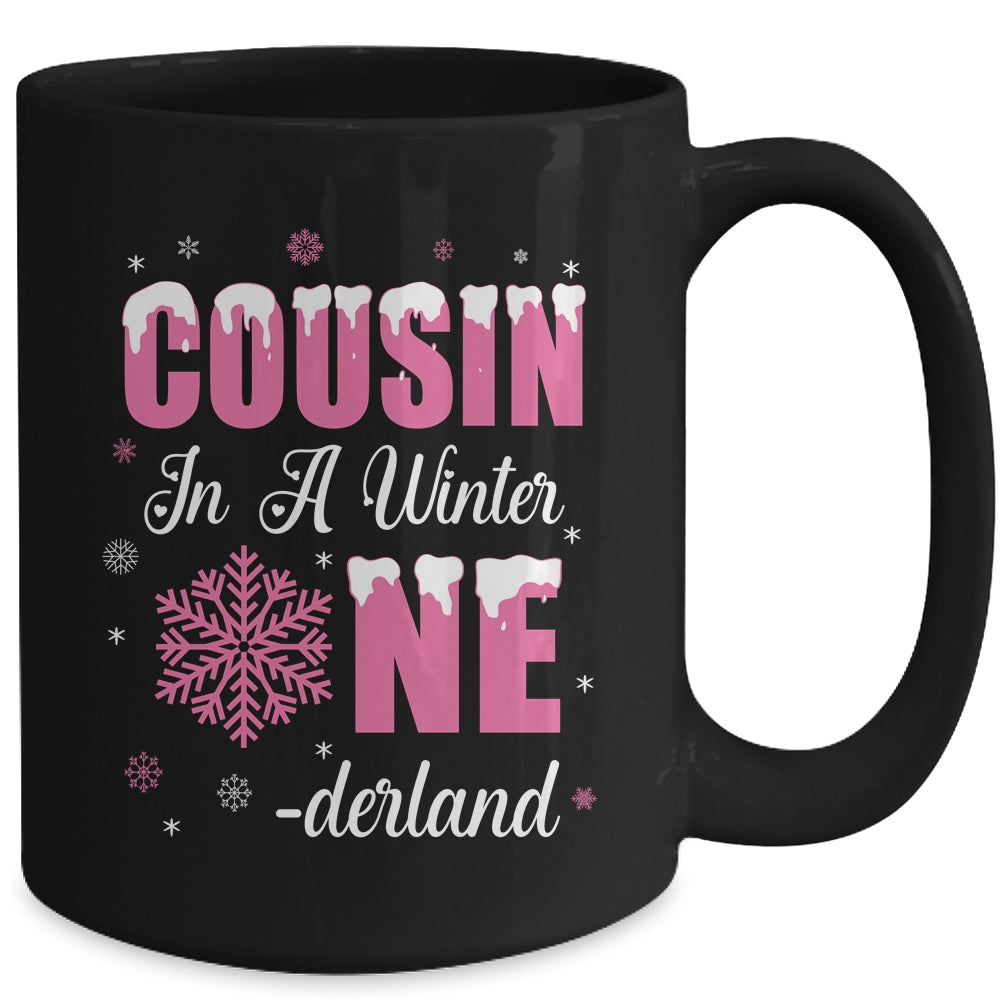 Cousin Of The Birthday Girl Winter Onederland 1st Birthday Mug | siriusteestore